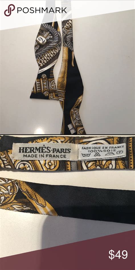 hermes black and golden tie|hermes silk bow ties.